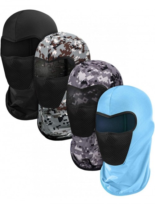 Balaclavas 4 Pieces Summer Balaclava Face Cover Windproof Fishing Cap Breathable Full Face Cover for Outdoor Activities - CH1...