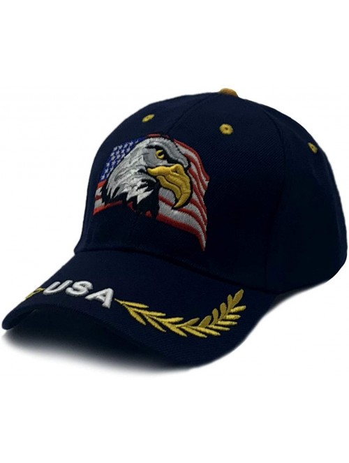 Baseball Caps Keep America Great Hat Donald Trump President 2020 Slogan with USA Flag Cap Adjustable Baseball Cap - 30 Navy -...