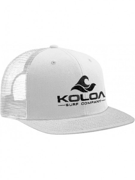 Baseball Caps Classic Mesh Back Trucker Hats - White/White With Black Embroidered Logo - CA12DVY1HPF $25.10