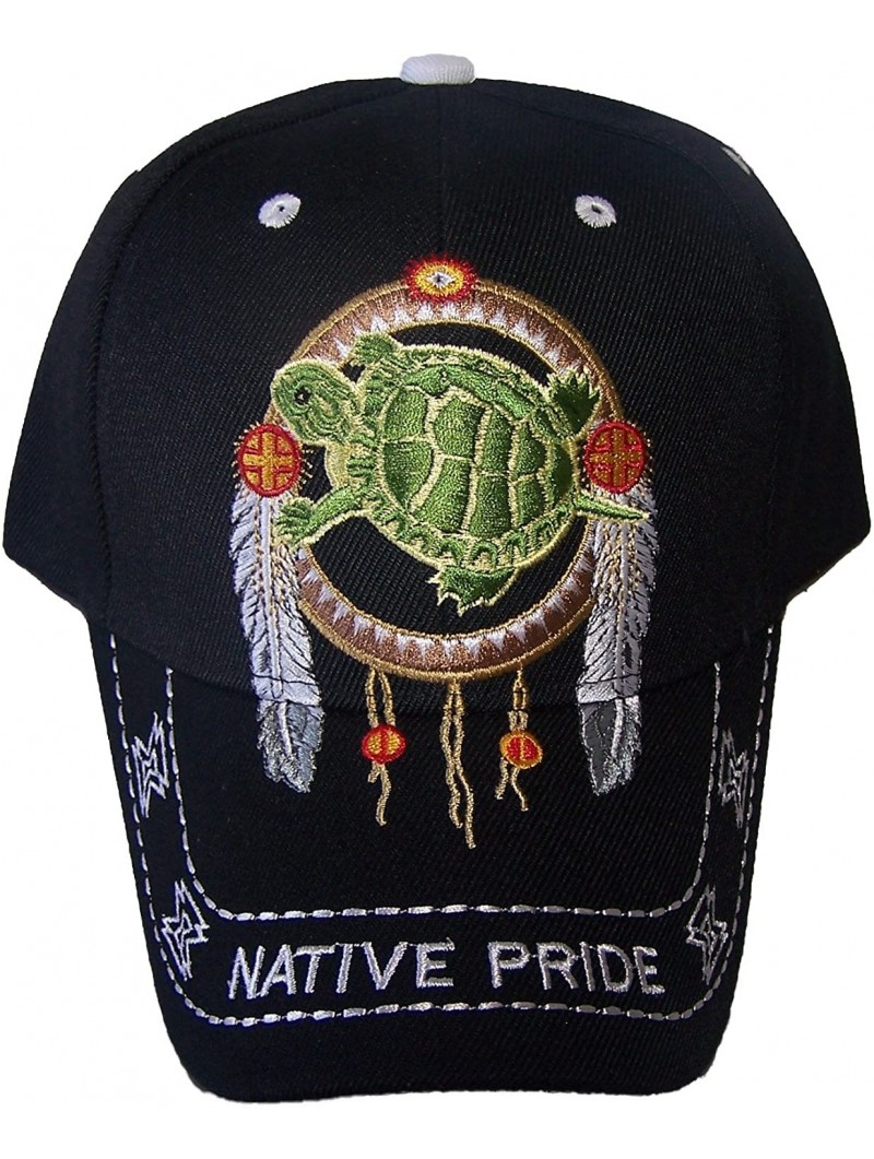 Baseball Caps Turtle Medicine Wheel Native Pride Baseball Caps Hats Embroidered (CapNp614 Z) - Black - C218K7CERDZ $13.77