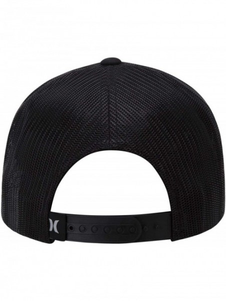 Baseball Caps Men's Waxed Canvas Trucker Baseball Cap - Black - CS18CC5TH2T $30.53