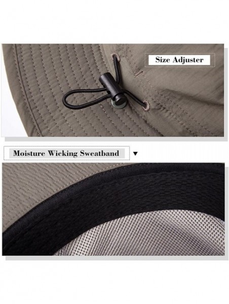 Sun Hats Unisex Outdoor UPF50+ Packable Boonie Hat w/Vented Crown&Lining Sunhat - 89025_navy - CB182DYZAA8 $18.32