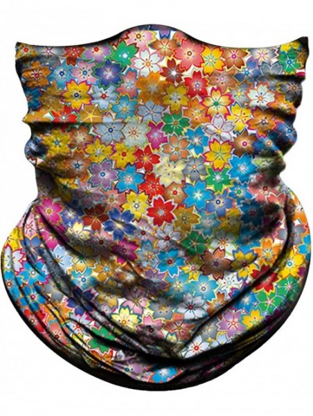 Balaclavas Seamless Bandana Face Mask Rave Men Women for Dust Sun Wind Protection - Multicolor Small Flower - CX198OL24ND $11.16