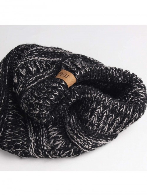Skullies & Beanies Winter Beanie for Women Fleece Lined Warm Knit Skull Slouch Beanie Hat - 02-black Gray - CV18UNZ228O $18.54