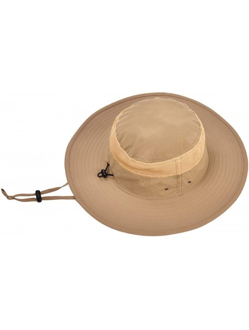 Sun Hats Wide Brim Sun Hats for Women Foldable Summer Beach Hats UPF 50+ Packable Travel Bucket Cap - Outdoors-khaki - C918O4...