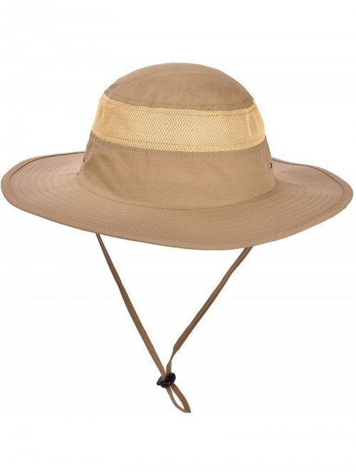 Sun Hats Wide Brim Sun Hats for Women Foldable Summer Beach Hats UPF 50+ Packable Travel Bucket Cap - Outdoors-khaki - C918O4...