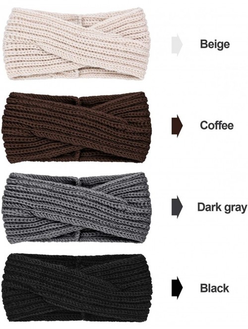 Cold Weather Headbands Headbands Braided Warmers Crochet - CT18ME5RCIE $10.31