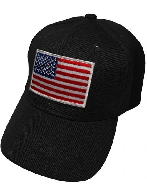 Baseball Caps Men's Army USA Flag Patch Cap - White - CS11QCXN5LR $14.02