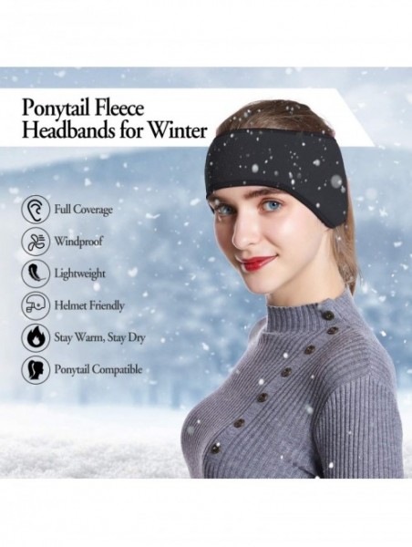 Cold Weather Headbands Womens Ponytail Headband - Fleece Ear Warmer (1 Pack/ 2 Pack/ 3 Pack) - Perfect for Winter Outdoor Spo...