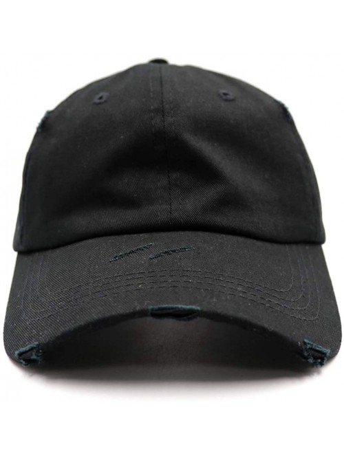 Baseball Caps Ponytail Unconstructed Washed Dad Hat Messy High Bun Ponycaps Plain Baseball Cap - C918WWX7A5H $14.61