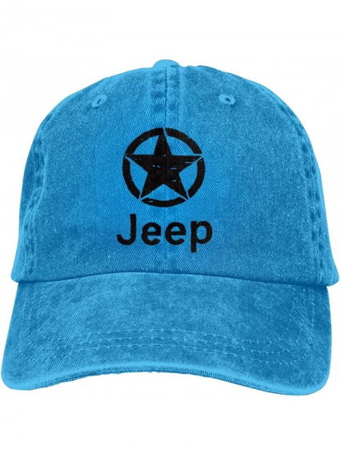 Baseball Caps Jeep Star Adjustable Sports Denim Hat Baseball Cap Hat Cowboy Hat - Blue - CA18YUNSTUN $37.30