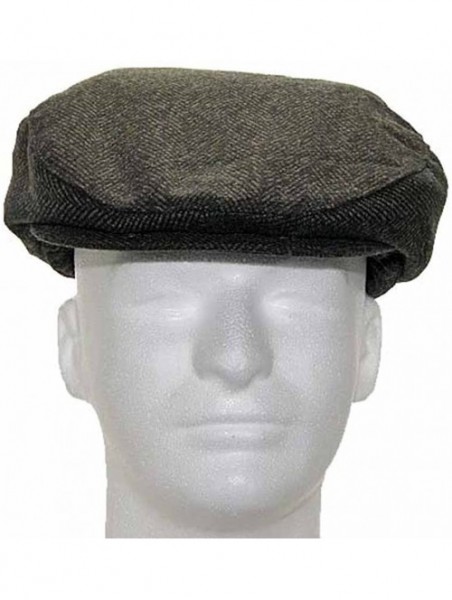 Newsboy Caps Classic English Driver Herringbone Wool Ivy Cap Hat Scaly - Brown - CG11BDFQJ7V $41.50