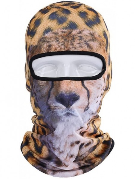 Balaclavas Unisex Animal Face 3D Print Ski Balaclava Full Face Cycling Mask Ski Mask - Black Yellow - CD12O2L5QZ8 $15.11