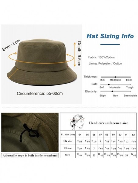 Sun Hats Packable Bucket for Women Men with String Sun Hat SPF 50 Fishing Summer Beach Travel Cap 56-60cm - Black_00711 - CB1...