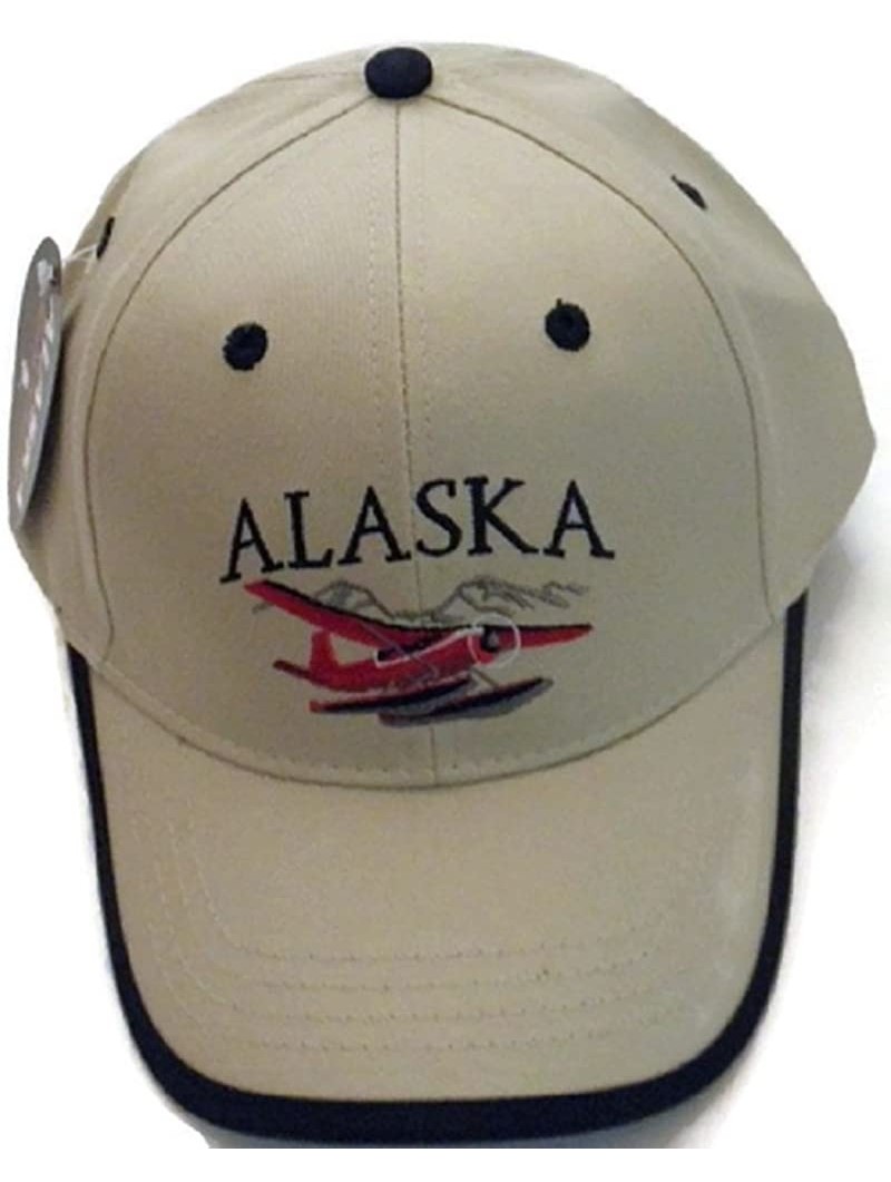 Baseball Caps Alaska Bush Float Plane with Blue Trim Adult Ball Cap Hat OSFA - CE12KUPM9WN $18.94