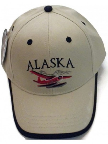 Baseball Caps Alaska Bush Float Plane with Blue Trim Adult Ball Cap Hat OSFA - CE12KUPM9WN $18.94