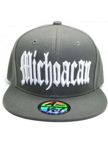 Baseball Caps Michoacan Mexico City Fitted Hat Closed Back Flat Bill Snapback Cap AYO4314 - Gray - C118D3QC0NA $18.05