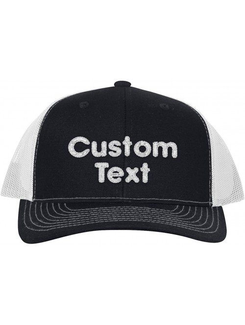 Baseball Caps Custom Embroidered C112 Trucker Hat - Your Text Here - Personalized Text - CP07 - Navy \ White - CP18TSNUMEG $2...