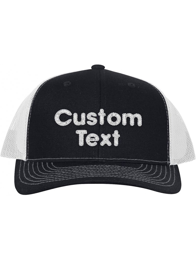 Baseball Caps Custom Embroidered C112 Trucker Hat - Your Text Here - Personalized Text - CP07 - Navy \ White - CP18TSNUMEG $2...