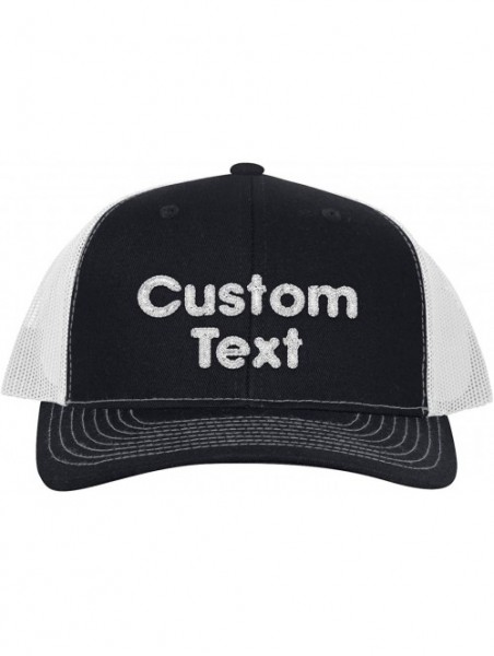 Baseball Caps Custom Embroidered C112 Trucker Hat - Your Text Here - Personalized Text - CP07 - Navy \ White - CP18TSNUMEG $2...