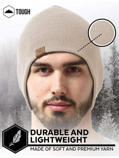 Skullies & Beanies Winter Beanie Knit Hats for Men & Women - Warm & Soft Toboggan Cap - Beige - C712MJ3WX3J $12.57