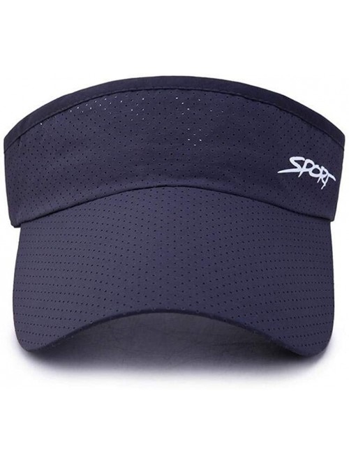 Visors Breathable Men Women Sun Visor Cap Sports Outdoor Adjustable Hat - Grey - C718SN3LRE4 $12.74