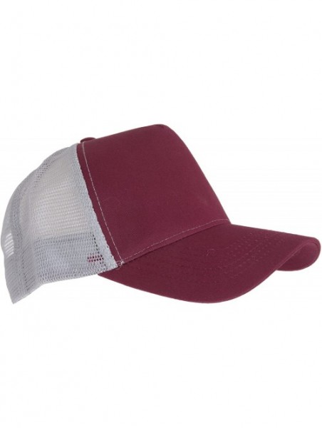 Baseball Caps Snapback Trucker - Burgundy/ Light Grey - CP11JZ062FZ $12.53