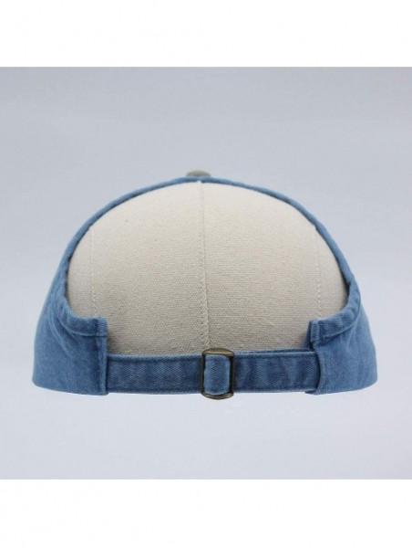 Baseball Caps Ponytail Open Back Washed Cotton Adjustable Baseball Cap - Khaki/Sky Blue - CJ180Z00507 $11.43