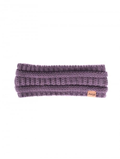 Cold Weather Headbands Winter Warm Cable Knit headband Head Wrap Ear Warmer for Women (Grape) - Grape - CC18XYHWUCQ $9.82