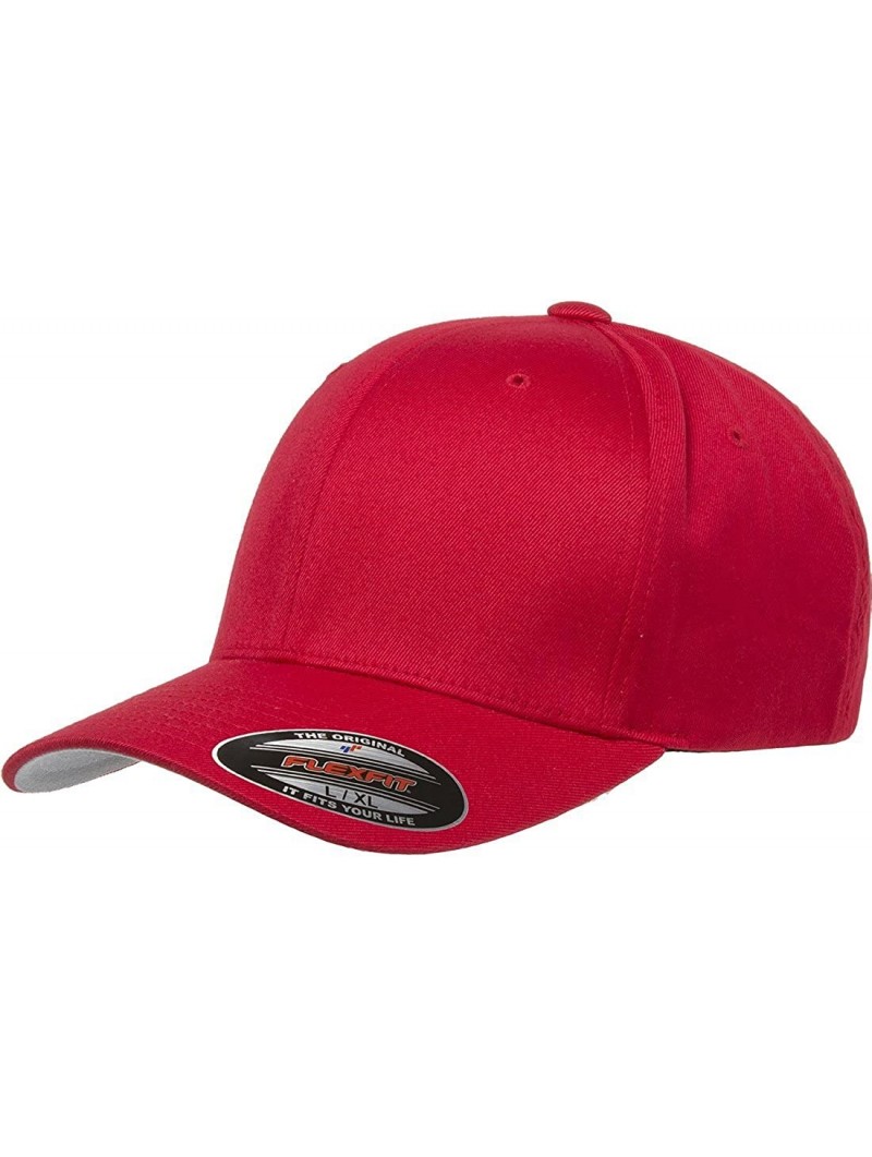 Baseball Caps Men's Athletic Baseball Fitted Cap - Red - C218CRAOOR4 $16.54