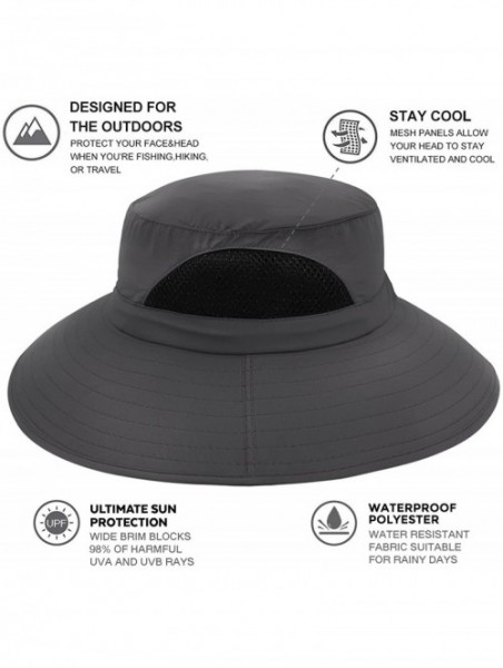 Sun Hats Sun Hat for Men/Women- Sun Protection Wide Brim Bucket Hat Waterproof Breathable Packable Boonie Hat for Fishing - C...