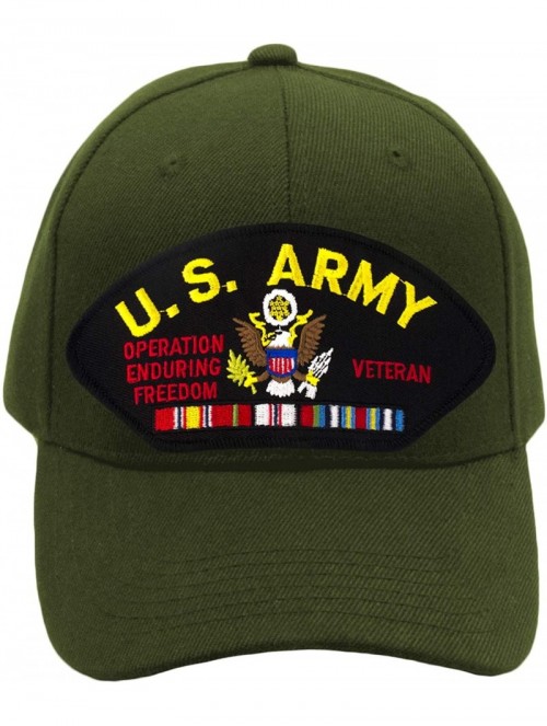 Baseball Caps US Army - Operation Enduring Freedom Veteran Hat/Ballcap Adjustable One Size Fits Most - Olive Green - CJ18NGS7...