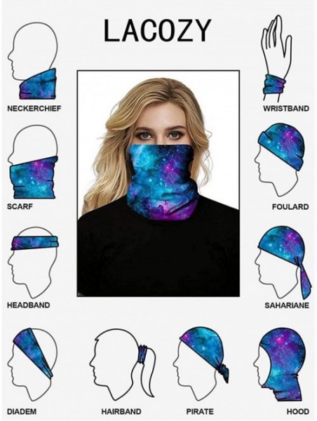 Skullies & Beanies Seamless Rave Face Mask Bandana Dust Wind UV Sun- Neck Gaiter Tube Mask Headwear- Motorcycle Women Men Fac...