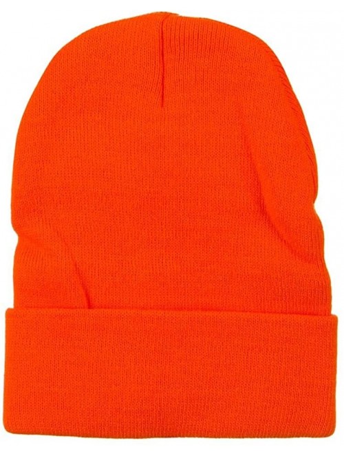 Skullies & Beanies Thinsulate Cuffed Beanie - Safety Orange - Orange - CO1172V5SGX $15.90