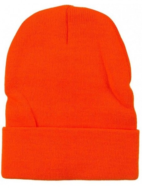 Skullies & Beanies Thinsulate Cuffed Beanie - Safety Orange - Orange - CO1172V5SGX $15.90