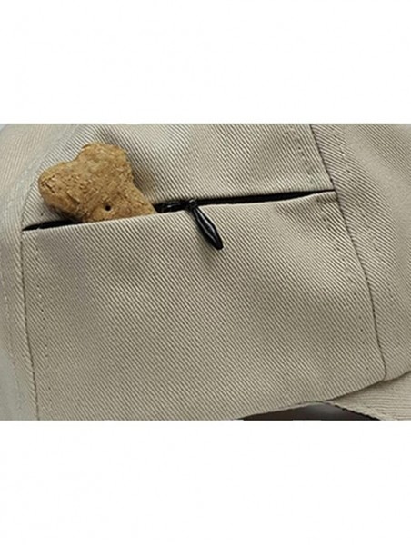 Baseball Caps Goldendoodle Low Profile Baseball Cap with Zippered Pocket. - Khaki - CW128EANLWH $30.43