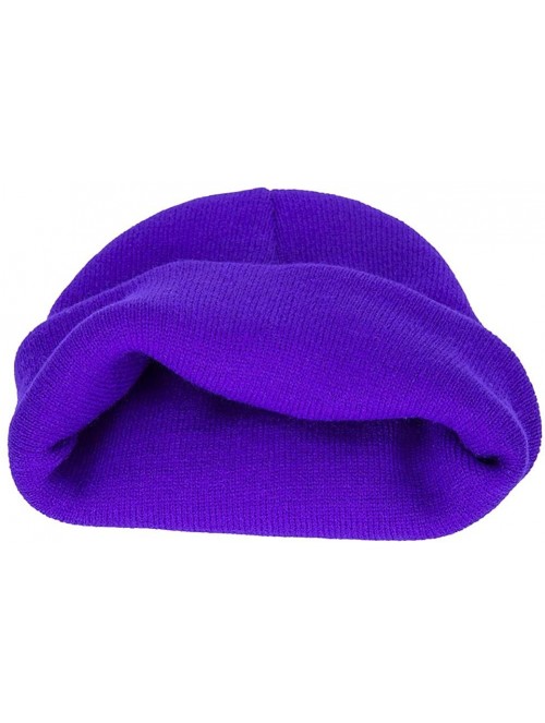 Skullies & Beanies Ultra Bright LED Unisex Lighted Beanie Cap/Winter Warm hat （USB charging） - Purple - C1186W5AD56 $13.38