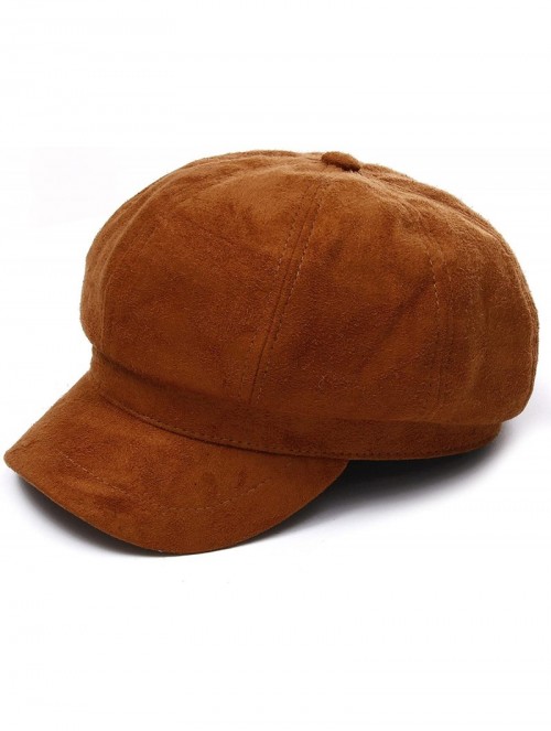 Newsboy Caps Women Corduroy- Newsboy Cap Cabbie Painter Beret Cloche Cotton Visor Hats - Orange - CG188MLU8U5 $14.16