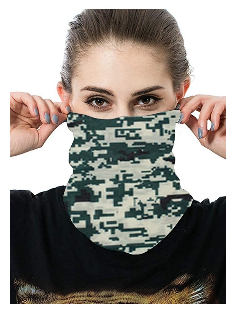 Balaclavas Unisex Multifunctional Seamless Bandana Face Mask Neck Gaiter Headwear Tube Mask Scarf - Digital Camo - CR1982NH3A...