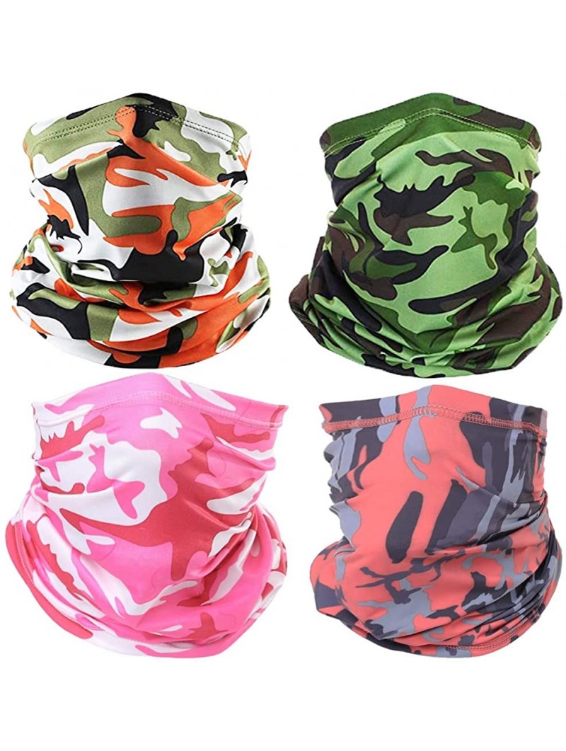 Balaclavas Neck Gaiter Face Bandanas Mask for Women Balaclava for Men Face Scarf Cover for Dust- Sports- Outdoor 4pcs - C2198...