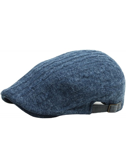 Baseball Caps Knit Tweed Pattern Beret Newsboy Cap Cabbie Flat Golf Gatsby Driving Hat - Blue - CW12C3A1GA7 $18.51