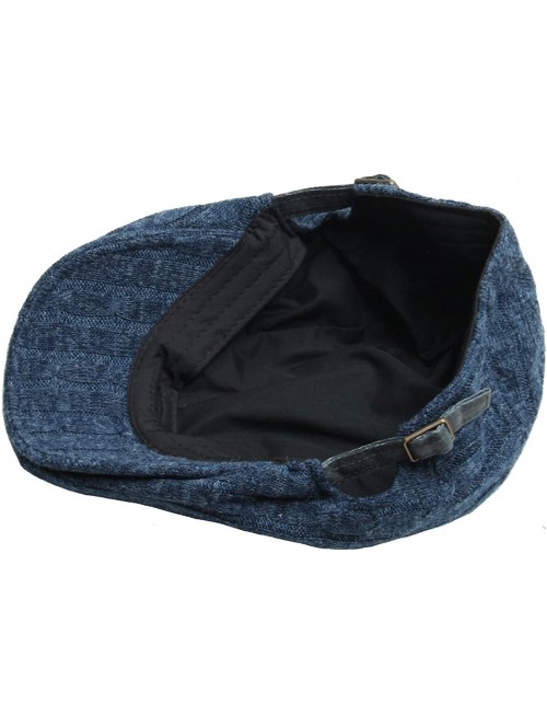 Baseball Caps Knit Tweed Pattern Beret Newsboy Cap Cabbie Flat Golf Gatsby Driving Hat - Blue - CW12C3A1GA7 $18.51