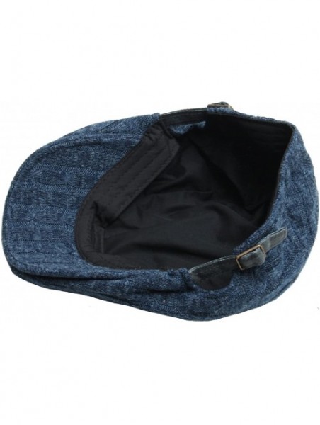 Baseball Caps Knit Tweed Pattern Beret Newsboy Cap Cabbie Flat Golf Gatsby Driving Hat - Blue - CW12C3A1GA7 $18.51