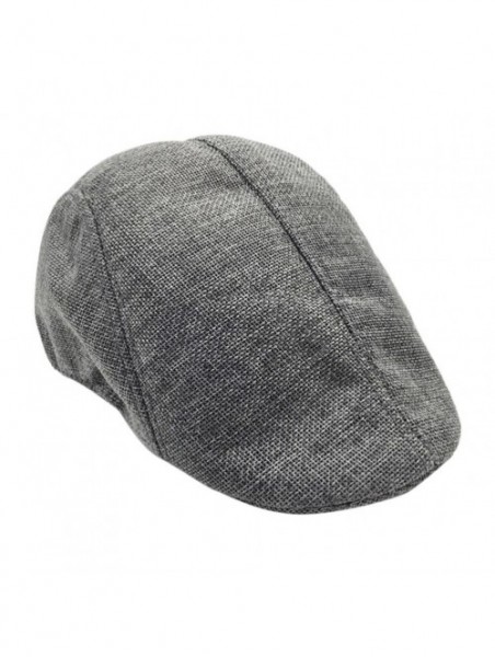 Newsboy Caps Flat Gatsby Hat for Men-Flat Ivy Newsboy Driving Hat Cap Breathable Beret Flat Cap (Grey) - Grey - CH18E68T0CI $...