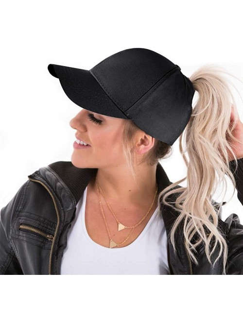 Baseball Caps Ponytail Baseball Glitter Ponycaps Adjustable - Aa-classic-black - C1194UOYZXI $17.19