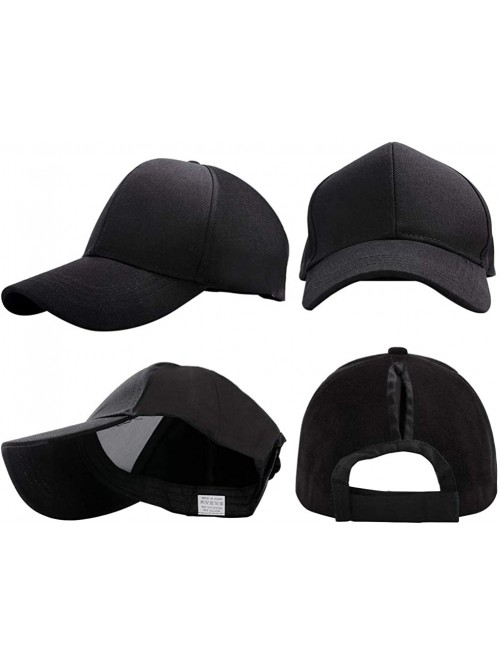 Baseball Caps Ponytail Baseball Glitter Ponycaps Adjustable - Aa-classic-black - C1194UOYZXI $17.19