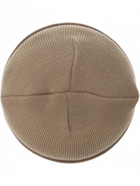 Skullies & Beanies 100% Soft Acrylic Solid Color Classic Cuffed Winter Hat - Made in USA - Khaki - CK187IXE82Y $32.84