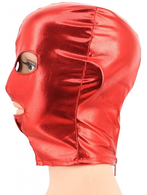 Balaclavas Metallic Cycling Face Neck Mask Hat Ultra Balaclava Hood - Red - CL18KQDH7CI $15.25