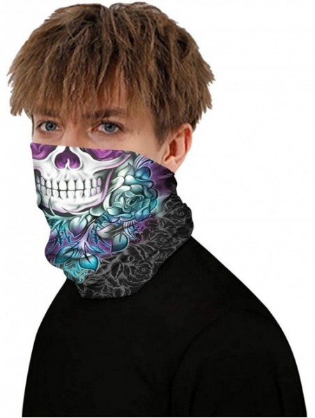 Balaclavas Summer Bandanas Face Cover Handwear Neck Gaiter Magic Seamless Scarf for Dust- Outdoors- Festivals- Sports - C9198...