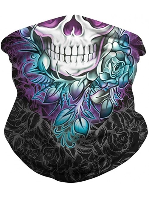 Balaclavas Multifunctional Headwear Protection Windproof Headband - C1-flower Skull - C7198E9GD2X $11.36